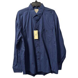 Gunnison Creek Outfitters Mens Blue Long Sleeve Shirt Size L 100% Cotton
